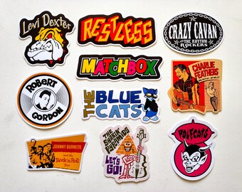 Rockabilly Sticker Pack: Vintage Pinup, Hot Rod, Psychobilly Decals