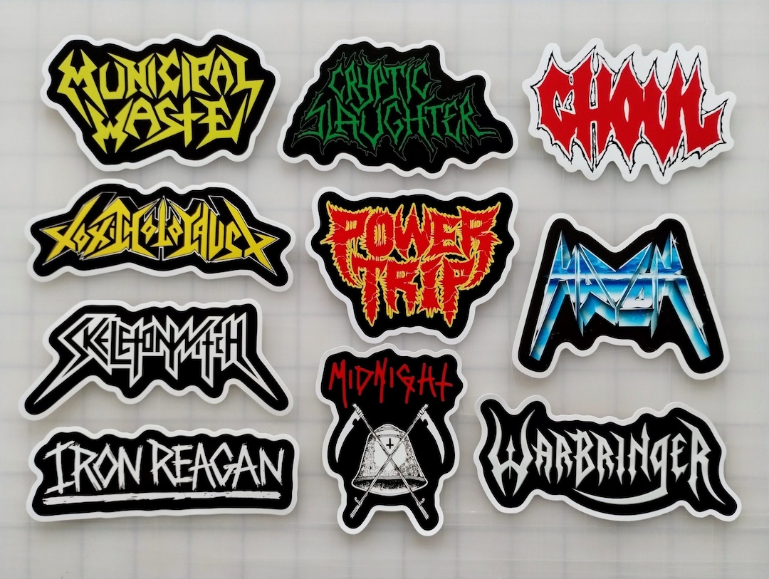 Thrash Metal Sticker Pack 10 Stickers Set 3 - Etsy