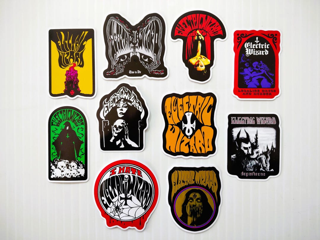 Doom Stoner Metal Vinyl Sticker Pack (10 Stickers) Heavy Psychedelic ...