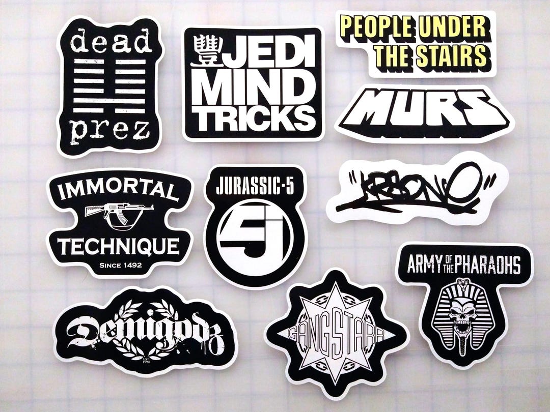 Underground Work Sticker Underground Hip-hop Sticker Pack (10 Stickers) Set 2 Vinyl Decals Rap ...