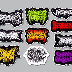 Slam Metal / Brutal Death Metal Sticker Pack (10 Stickers) SET 1 vinyl decals slamming guttural black extreme hardcore grindcore