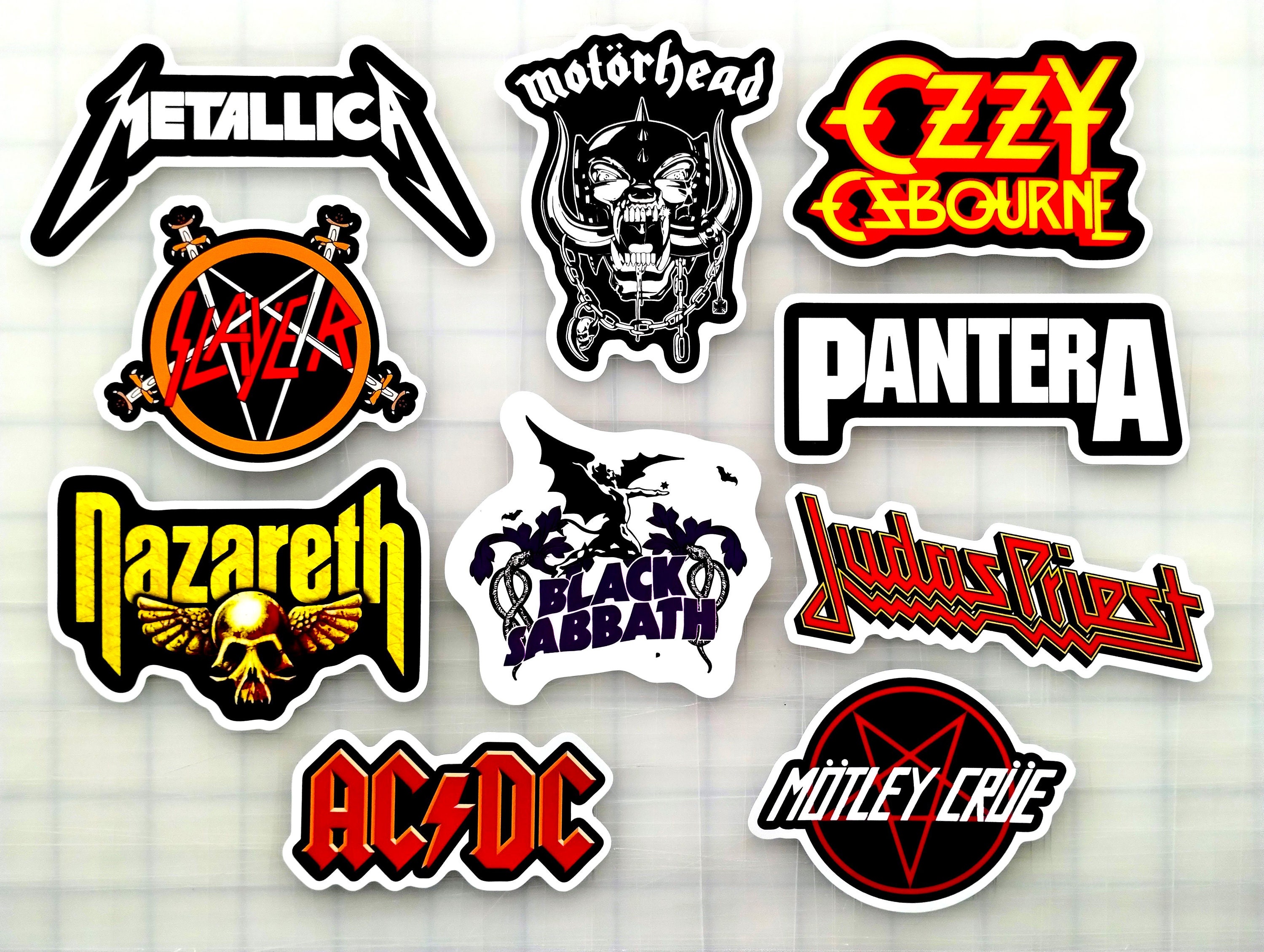 Metal / Hard Rock Sticker Pack 10 Stickers SET 1 - Etsy