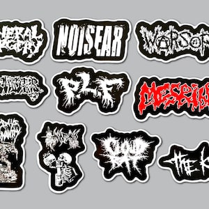 Grindcore Sticker Pack (10 Stickers) SET 5 vinyl decals goregrind death metal black extreme slam powerviolence hardcore crust punk brutal