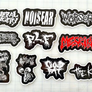 Grindcore Sticker Pack (10 Stickers) SET 5 vinyl decals goregrind death metal black extreme slam powerviolence hardcore crust punk brutal