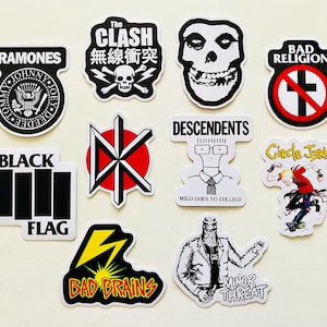 Pop Punk Sticker Pack (10 Stickers) Set 3 Vinyl Decals Skate