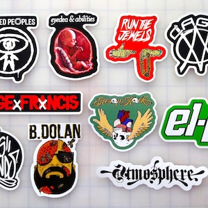 Underground Hip-Hop Sticker Pack (10 Stickers) Set 1 vinyl decals rap rapper indie emo punk hardcore independent artist gangster old school