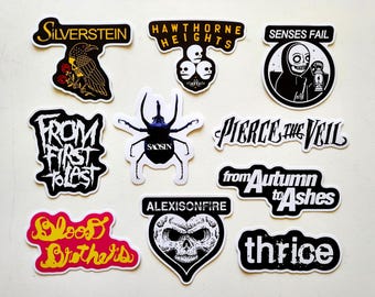 Screamo Emo Sticker Pack: Punk Music Decals (10 pc) SET 1