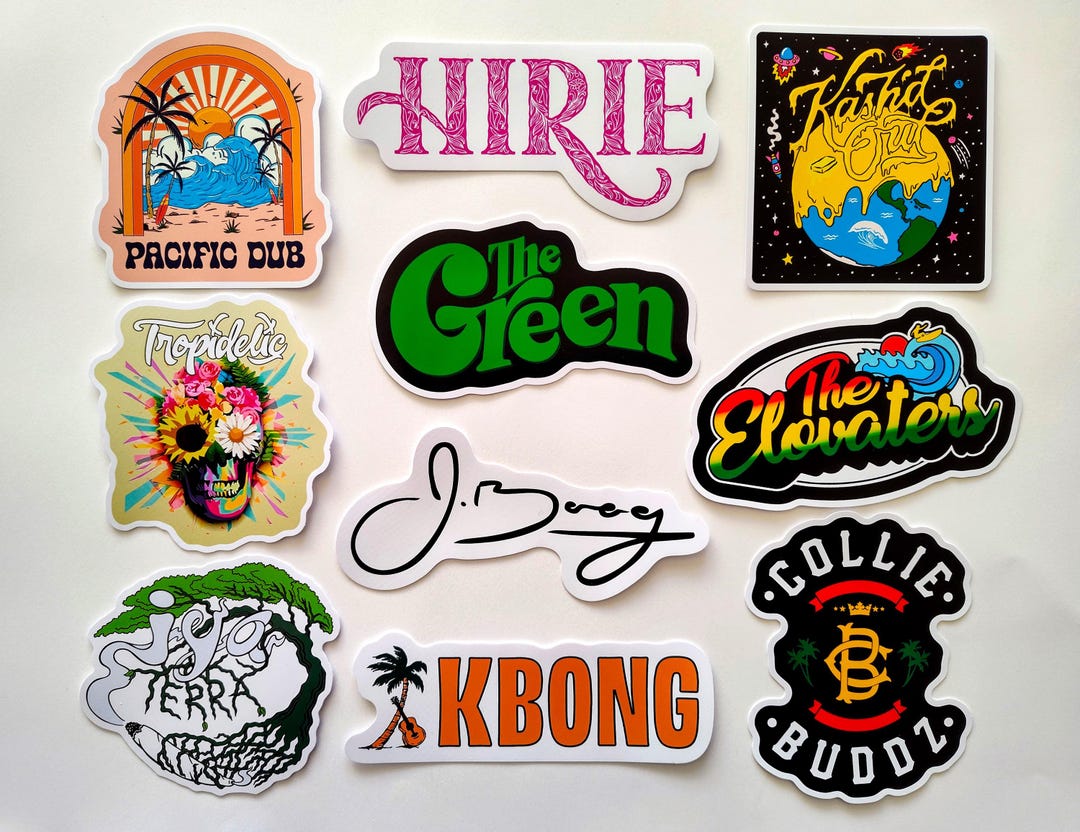 Reggae Car Sticker Modern Reggae Sticker Pack (10 Stickers) SET 3 Vinyl Decals Ska Punk ...