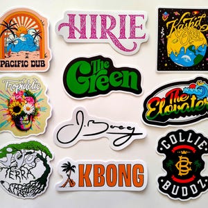 Modern Reggae Sticker Pack (10 Stickers) SET 3 vinyl decals ska punk stoner weed marijuana rasta pot head peace music band