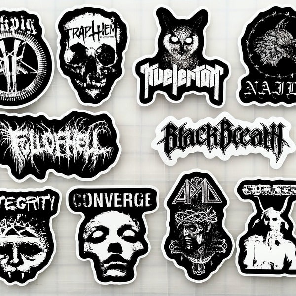 Neo-Crust / Melodic Hardcore / Blackened Crust Punk Sticker Pack (10 Stickers) SET 2