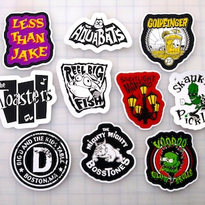 Ska Punk Band Sticker Pack - Vinyl Aufkleber (10 Aufkleber) SET 1