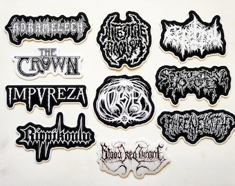 Death Metal Sticker Pack (10 Stickers) Set 17 vinyl decals black slam power speed grindcore heavy classic metalcore deathcore punk crust