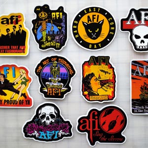 Paquete de pegatinas de bandas punk (10 pegatinas), vinilos, hardcore, años 80, crust, skate, emo, bandas, chico, chica, ¡oi!, skinhead, indie, metal, gótico, pop, rock.