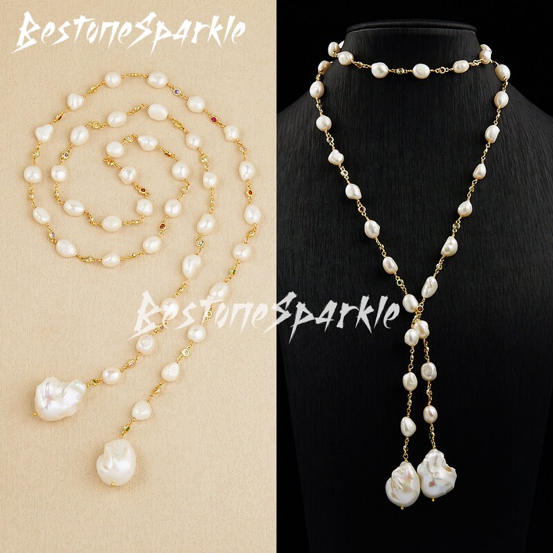 19-Inch White Keshi Pearl Necklace – Copper Strand, Unbranded Minimalist Jewelry