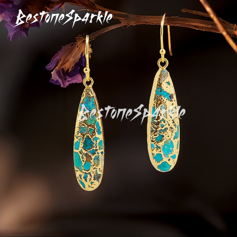 Gold Earring Long Line - Etsy