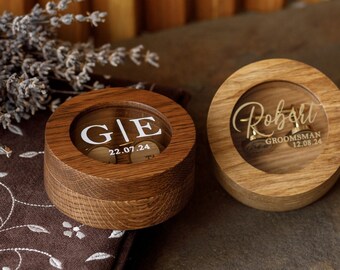 Custom cufflink box groomsmen gift, best man proposal custom cuff links, groomsmen proposal box initial cufflink and box, Father's Day gifts