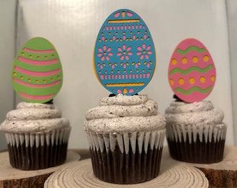 Easter Egg Cupcake Toppers