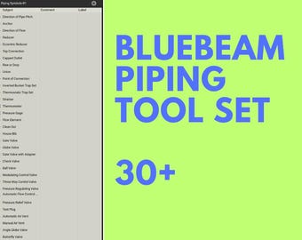 Streamline Your Piping Plans with Our Custom Bluebeam Revu Piping Toolset!