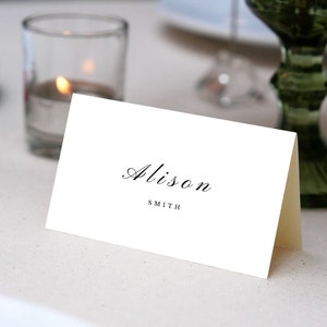 Name Card Template, Whimsical Wedding Place Card Template, Printable Name Cards, Modern ...