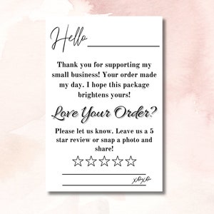 Love Your Order Thank You thermal label design, printable packaging sticker, thermal label, 4x6 thermal sticker label