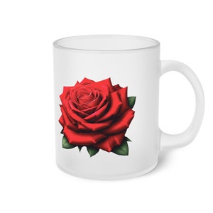 Rose Mug Frosted Glass Mug image 5