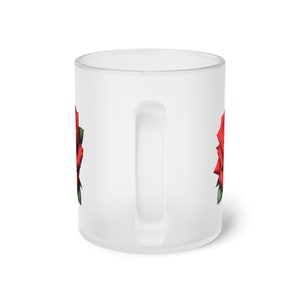 Rose Mug Frosted Glass Mug image 3