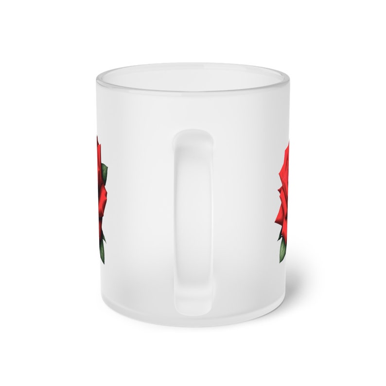 Rose Mug Frosted Glass Mug image 3