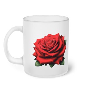 Rose Mug Frosted Glass Mug image 4