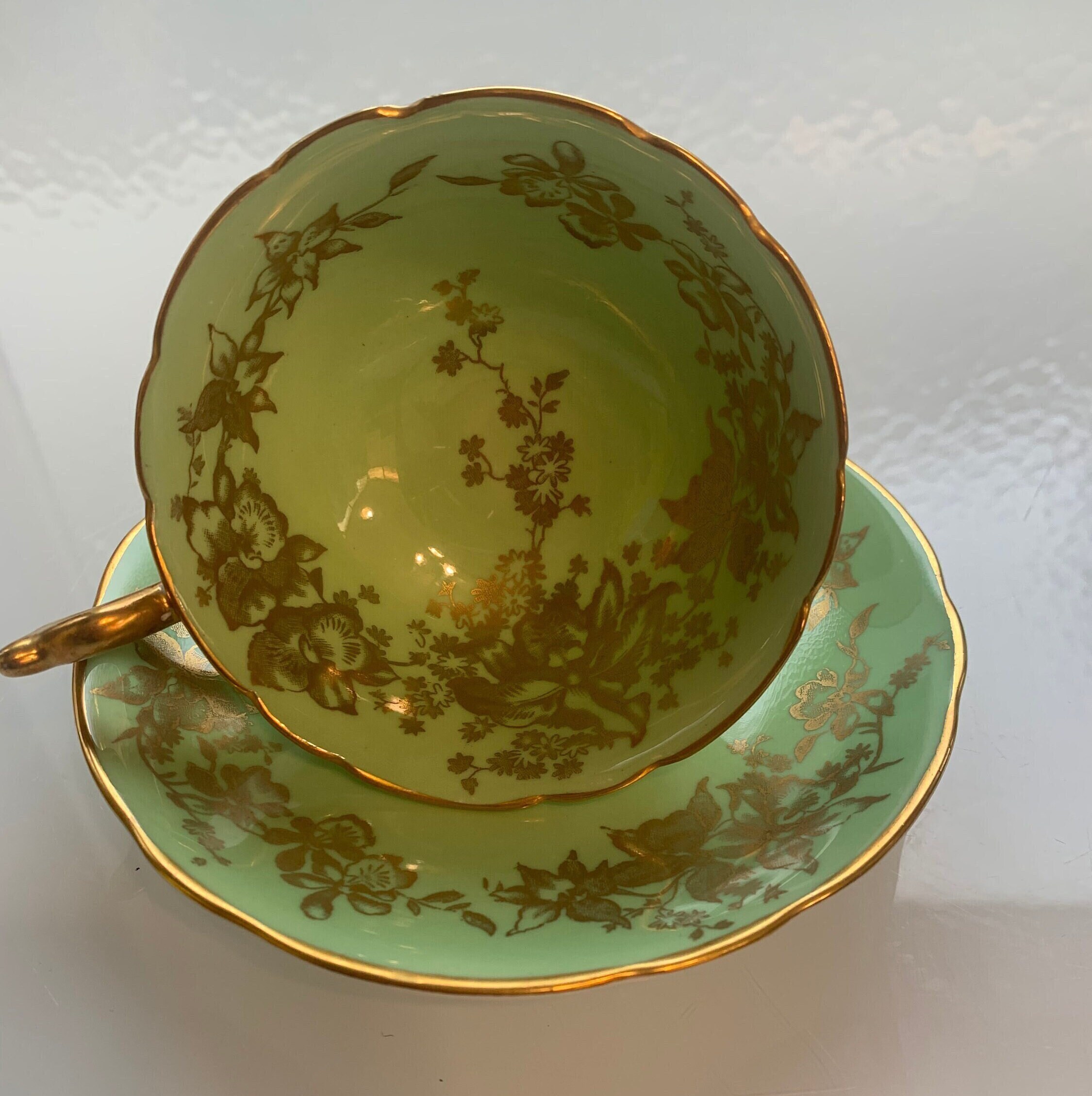 Coalport green cup - Etsy 日本