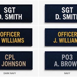 Custom Embroidered Name Tapes – 2" x 5"