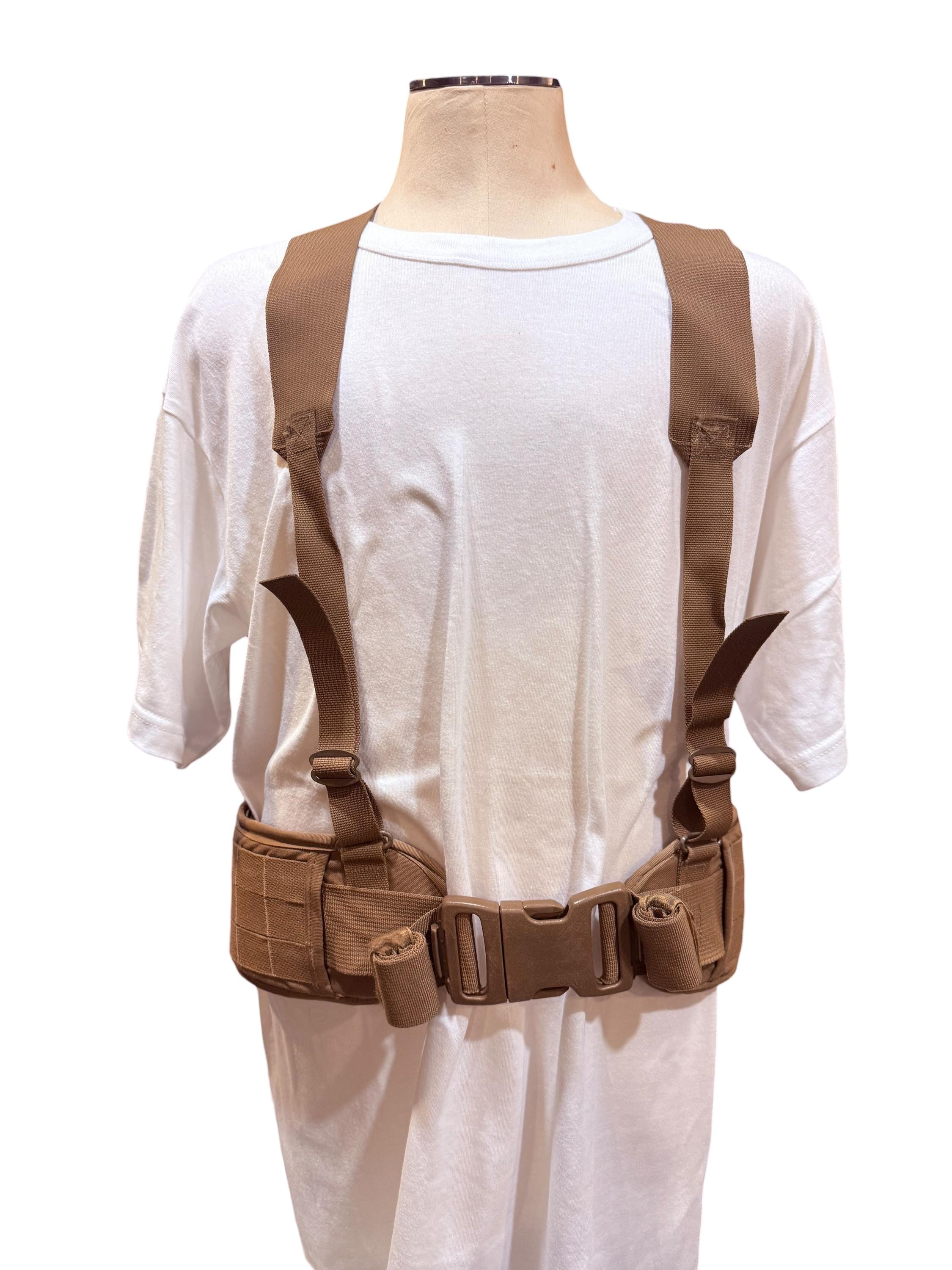 USMC FILBE Coyote Padded Sub Belt & War Belt Suspenders – MOLLE