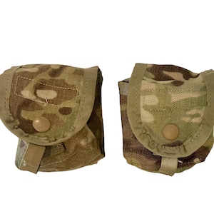 Set of 2 USGI Molle II Hand Grenade Pouches OCP Multicam