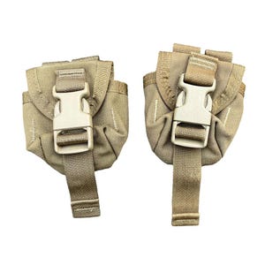 Lot of 2 USMC M-67 Grenade Pouch Coyote Brown 8465-01-558-5185 Excellent Condition