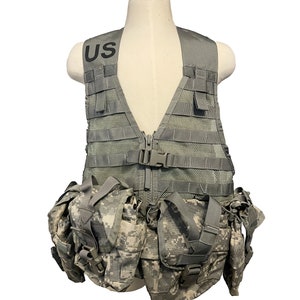 Authentic Molle II USGI FLC Tactical Load Carrying Vest w/ 4 Pouches 5pc Kit! Fighting Load Carrier Load Bearing Field Gear Tactical Assault