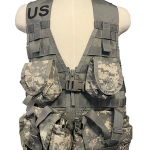 Molle II USGI 5pc. Fighting Load Carrier FLC Vest w/ 4 Molle Pouches Army Vest