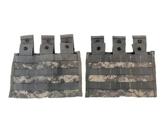 Lote de 2 bolsas para cargadores Triple 3, edición militar de EE. UU., con camuflaje digital MOLLE II ACU