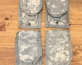 USGI Molle ダブルマガジンポーチ 4個セット 30発マガジンポーチ ACUデジタル迷彩柄 極上品