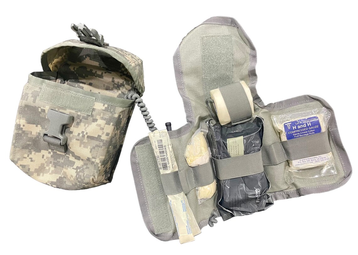 U.S. Army Military Improved IFAK First Aid Kit MOLLE Bandage CAT ...