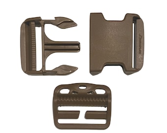 USMC Hip Waist Belt 2" Buckle Repair Kit Coyote Male Female Slide Lock NEW 3 pcs