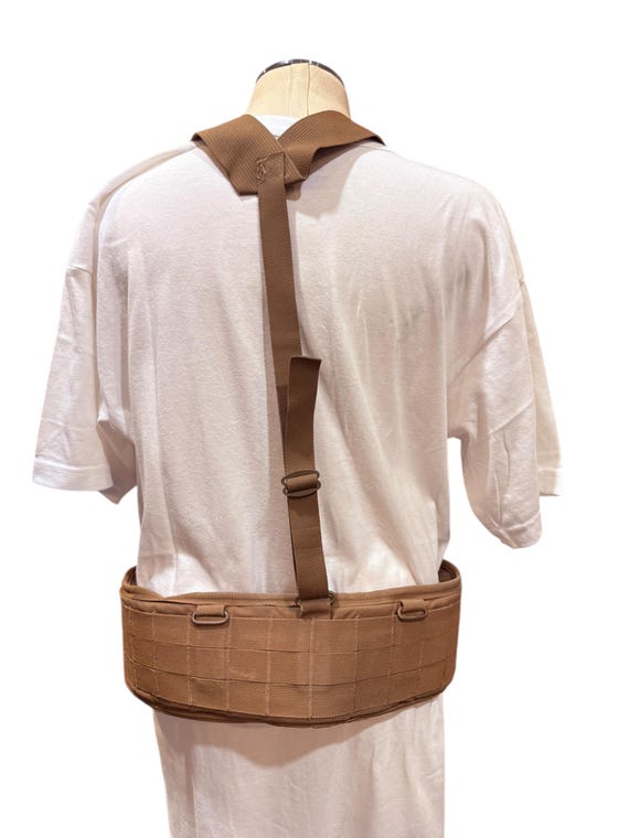 USMC FILBE Coyote Padded Sub Belt & War Belt Suspenders – MOLLE