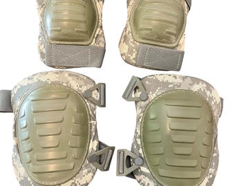 USGI Army McGuire Nicholas Extended Knee and Elbow Pad Set ACU UCP Military