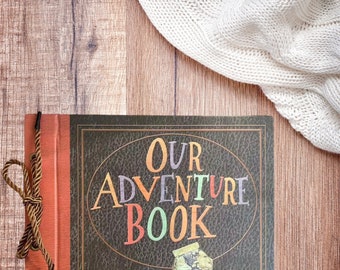 Our Adventure Book Handmade DIY Family Scrapbook, Wedding Photo Album, Retro Travel Memory Book with 40 Blank Kraft Paper Pages