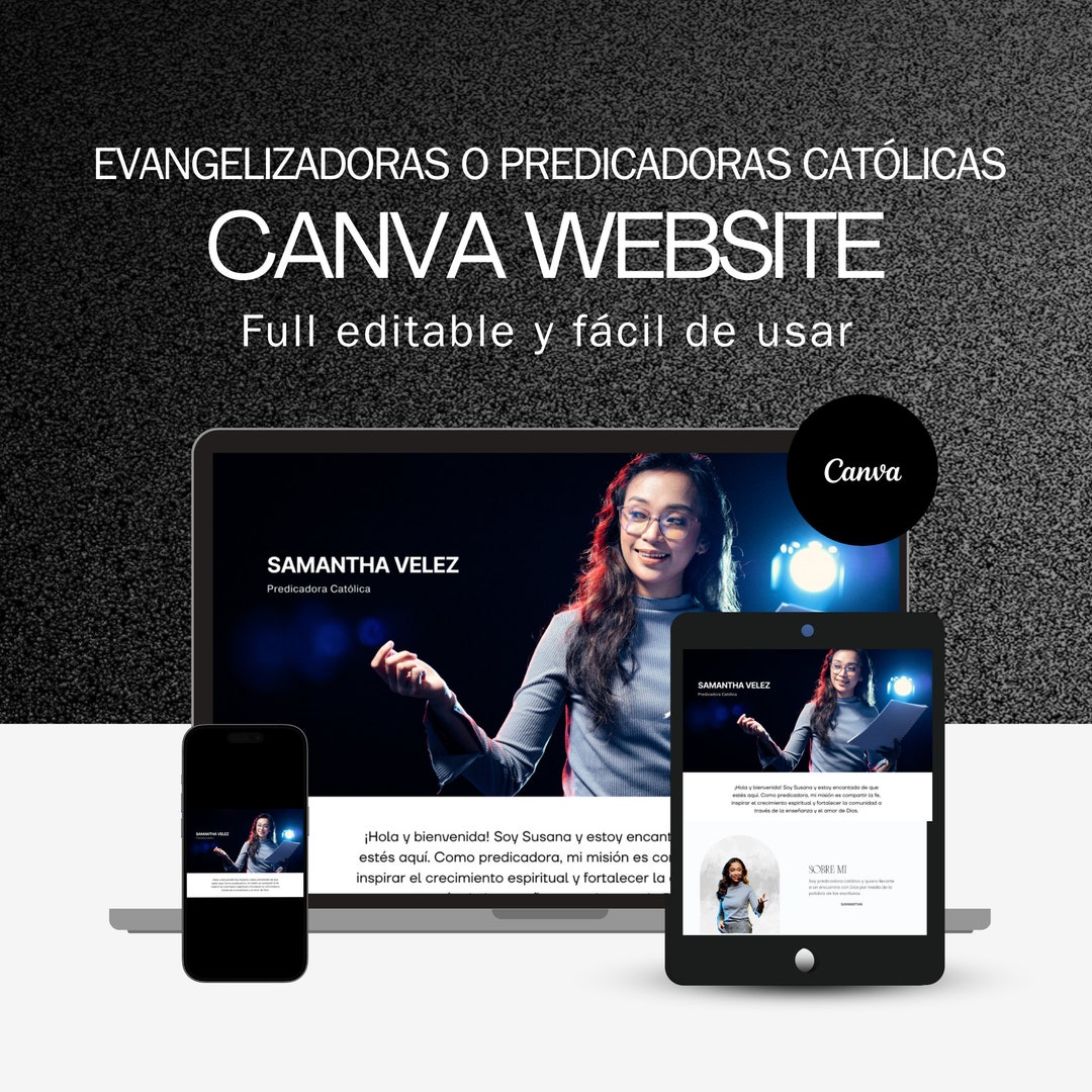 Preaching Website Banner Web Template for Catholic Preachers in Canva. PLR. Preachers Web ...
