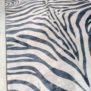 Zebra Pattern Rug,zebra Skin Bedroom Rug,non-slip Washable Rug,ideal ...