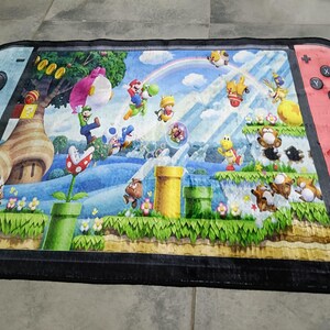 Nintendo Are Rugs Consol Themed Area Rug,gameroom Gamer Decor Carpet,custom Kidsroom Rug ...