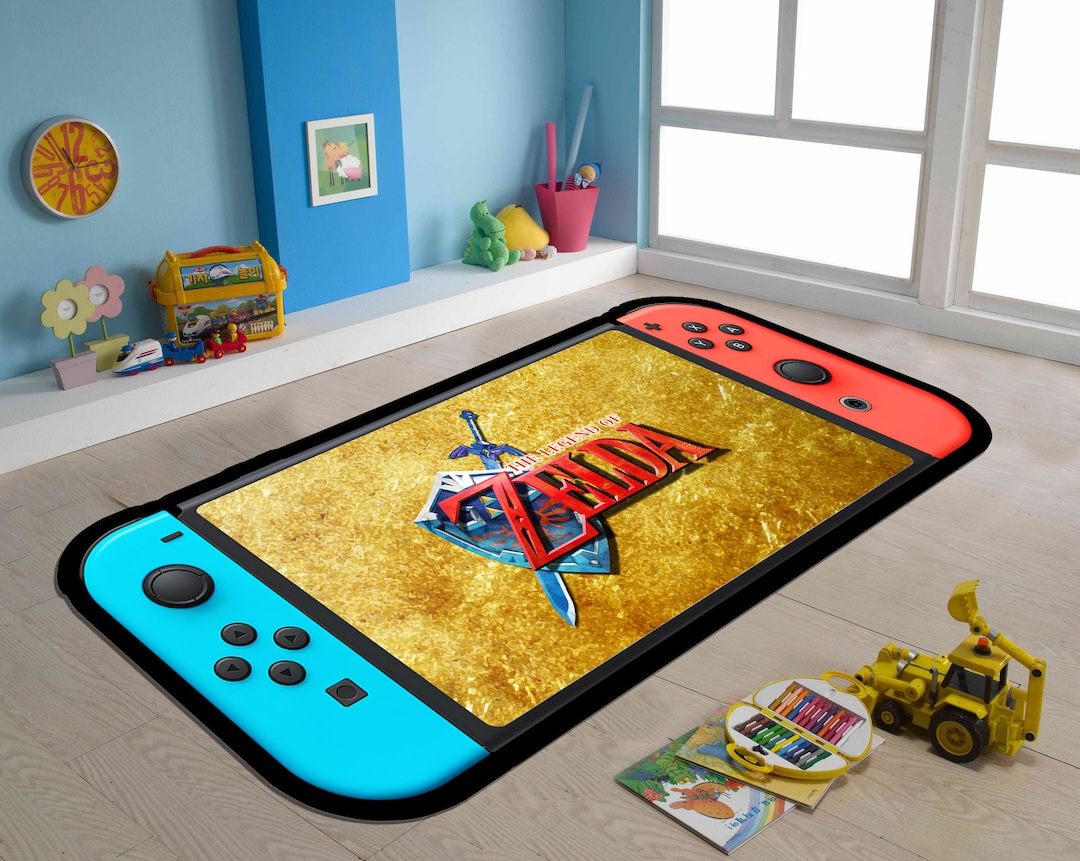 Child Game Rug Zelda Game Rug: Modern Kids Room Decor, Non-slip Cotton Area Rug - Etsy