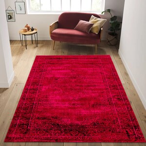 Faded Red Rug,red Area Rug,afghan Rug,afghan Vintage Design,antique ...