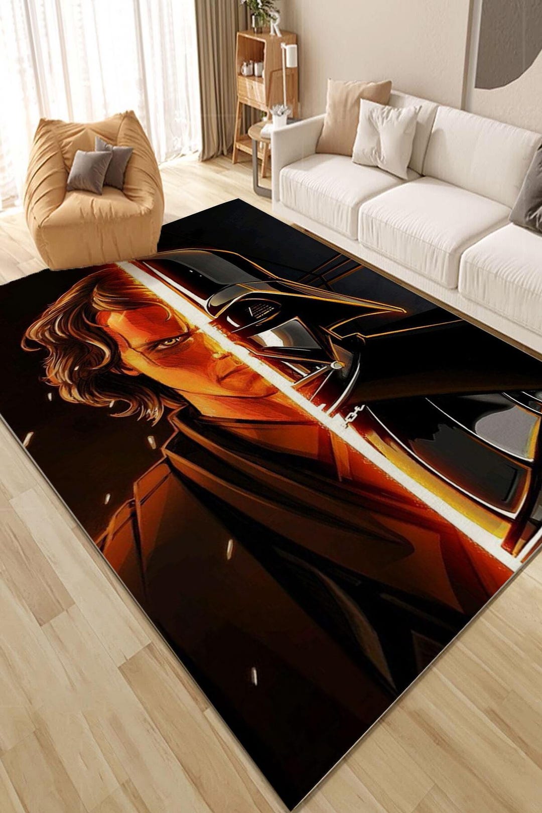 Star Wars Anakin & Darth Vader Rug –dark Side Themed Area Rug, Sci-fi ...