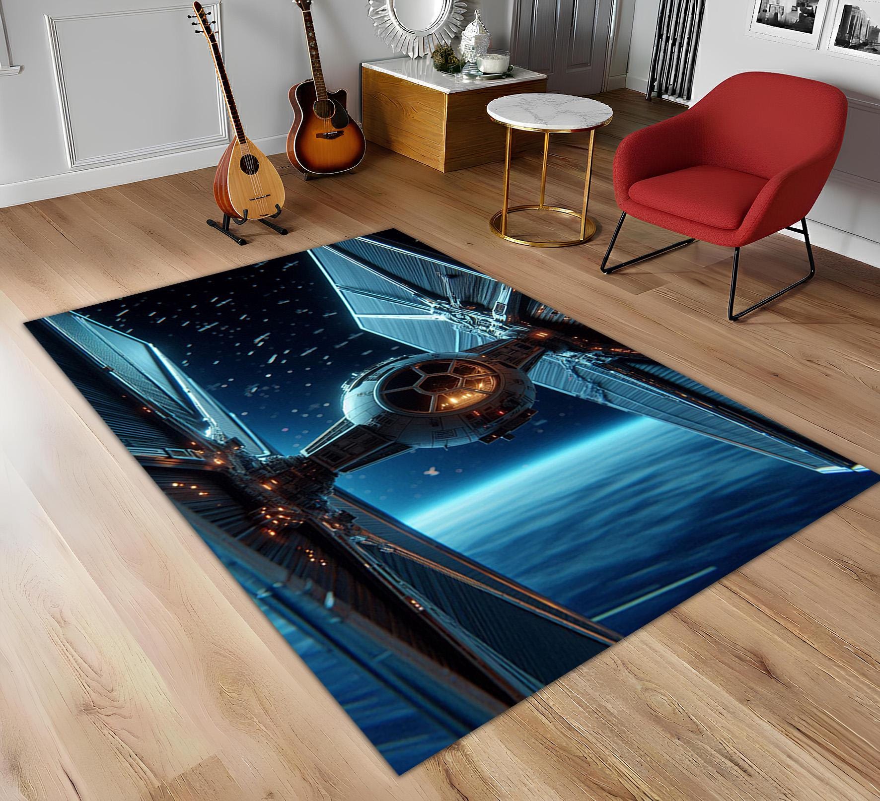 Star Wars Tie Fighter Area Rug, Galactic Empire Decor - Etsy
