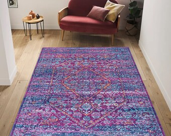 Purple Rug,Modern Rug,LivingRoom Rug,Saloon Rug,Farmhouse Decor,Pinterest Style Home Decor,Housewarming Gift,Office Rug,Colored Rug